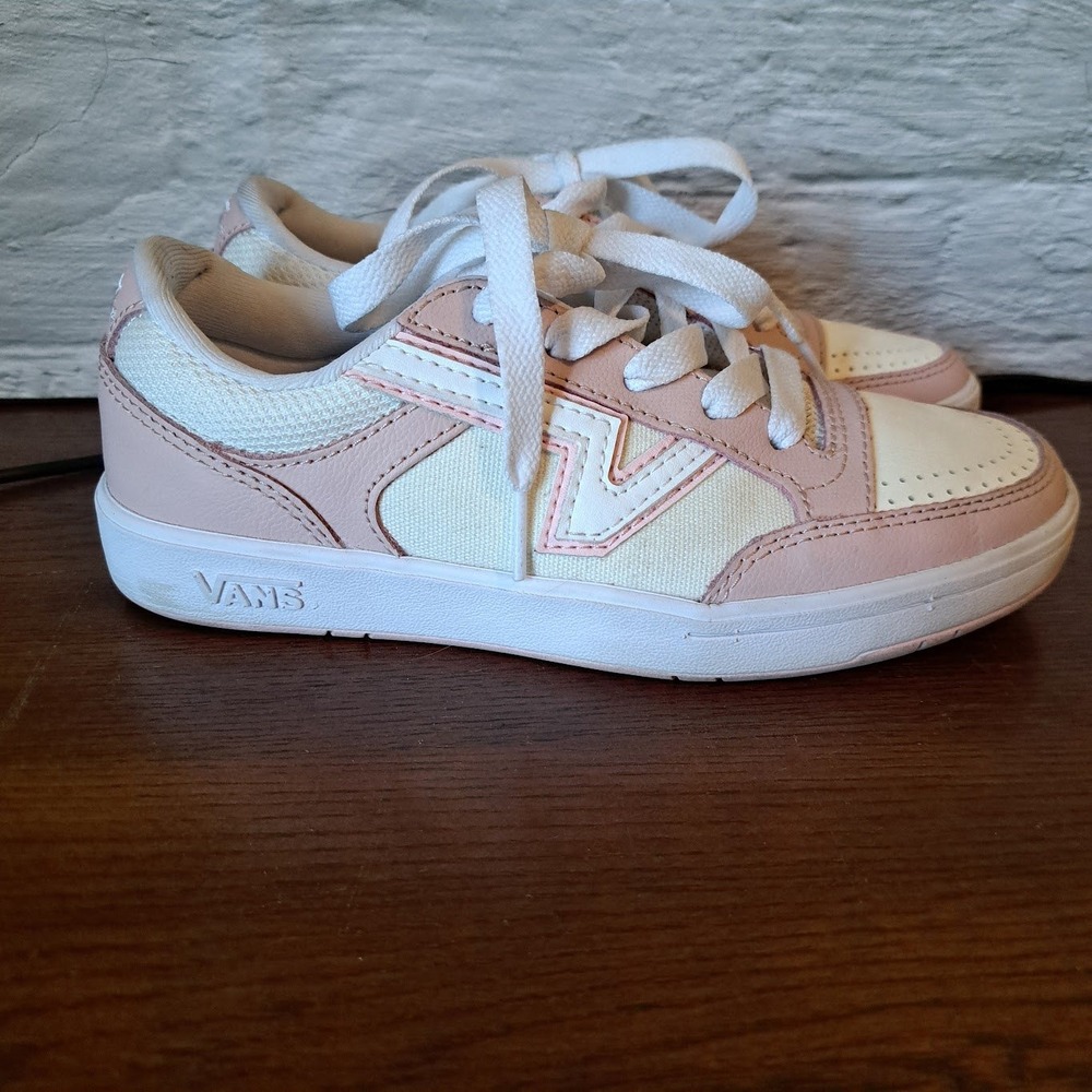 Vans Lowland CC ComfyCush Pink Cream Low Top Sneakers Kids 3.5 Womens 5.0